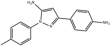 5-(4-氨基苯基)-2-对甲苯基-2H-吡唑-3-胺 结构式