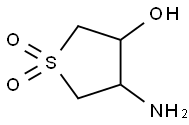 4-氨基四氢噻吩-3-醇 1,1-二氧化物 结构式