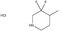 3,3-二氟-4-甲基哌啶盐酸盐 结构式