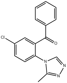 5-氯-2-(3-甲基-4H-1,2,4-三唑基-4-基)苯甲酮 结构式