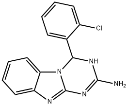 4-(2-氯苯基)-1,4-二氢[1,3,5]三嗪并[1,2-A]苯并咪唑-2-胺 结构式