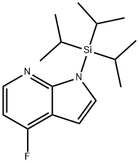 4-氟-1-[三(1-甲基乙基)硅基]-1H-吡咯并[2,3-B]吡啶 结构式