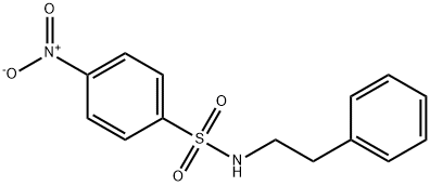 4-硝基-N-苯乙基苯磺酰胺 结构式