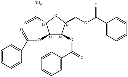 2,5-脱水-D-阿洛糖硫代酰胺3,4,6-三苯甲酸酯 结构式