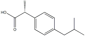 (R,S)-2-(4-异丁基苯基)丙酸 结构式