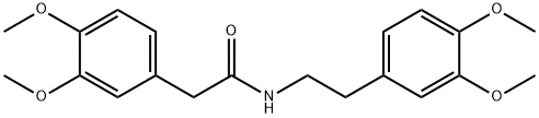 N-(3,4-二甲氧基苯乙基)-2-(3,4-二甲氧基苯基)乙酰胺 结构式