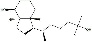 (1R,3aR,4S,7aR)-1-[(2R)-6-羟基-6-甲基庚-2-基]-7a-甲基八氢-1H-茚-4-醇 结构式