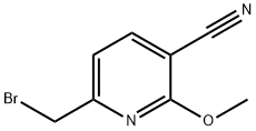 6-(溴甲基)-2-甲氧基氰吡啶 结构式
