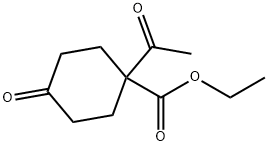 1-乙酰基-4-氧代环己烷-1-甲酸乙酯 结构式