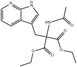 2-((1H-吡咯并[2,3-B]吡啶-3-基)甲基)-2-乙酰氨基丙二酸二乙酯 结构式
