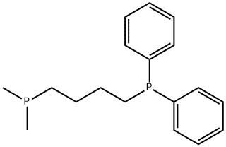 1-二甲基膦基-4-二苯基膦基丁烷 结构式