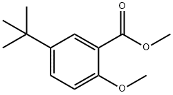 5-叔丁基-2-甲氧基苯甲酸甲酯 结构式