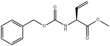 (S)-2-(苄氧基羰基氨基)-3-丁烯酸甲酯 结构式