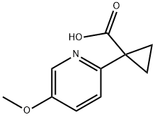 1-(5-甲氧基吡啶-2-基)环丙烷-1-羧酸 结构式