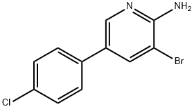 3-溴-5-(4-氯苯基)吡啶-2-胺 结构式