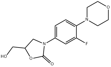 3-[3-氟-4-(4-吗啉基)苯基]-5-(羟甲基)-2-恶唑烷酮 结构式