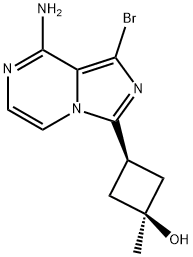 3-(8-氨基-1-溴咪唑并[1,5-A]吡嗪-3-基)-1-甲基环丁醇 结构式