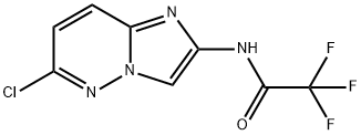 N-(6-氯咪唑并[1,2-b]哒嗪-2-基)-2,2,2-三氟乙酰胺 结构式