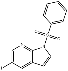 1-苯磺酰基-5-碘-1H-吡咯并[2,3-b]吡啶 结构式