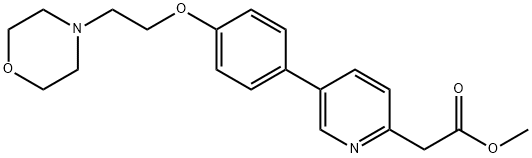 2-(5-(4-(2-吗啉基乙氧基)苯基)吡啶-2-基)乙酸甲酯 结构式
