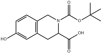 2-(叔丁氧基羰基)-6-羟基-1,2,3,4-四氢异喹啉-3-羧酸 结构式