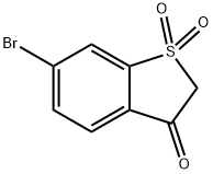 6-溴苯并噻吩-3(2H)-酮1,1-二氧化物 结构式
