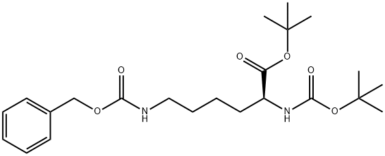 N2-叔丁氧羰基-N6-苄氧羰基-L-赖氨酸叔丁酯 结构式