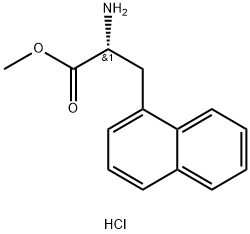 (R)-2-氨基-3-(萘-1-基)丙酸甲酯盐酸盐 结构式