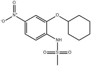 N-[2-(环己氧基)-4-硝基苯基]甲磺酰胺 结构式