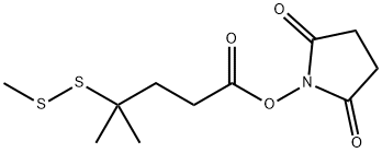 2,5-二氧代吡咯烷-1-基-4-(甲基二硫烷基)戊酸甲酯 结构式