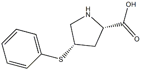 顺-4-苯硫基-L-脯氨酸 结构式