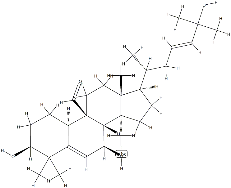 3β,7β,25-三羟基葫芦-5,23(E)-二烯-19-醛 结构式