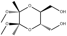 (2R,3R,5S,6S)-5,6-双(羟甲基)-2,3-二甲氧基-2,3-二甲基-1,4-二氧己环 结构式