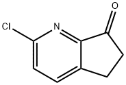 2-氯-5,6-二氢环戊并[B]吡啶-7-酮 结构式