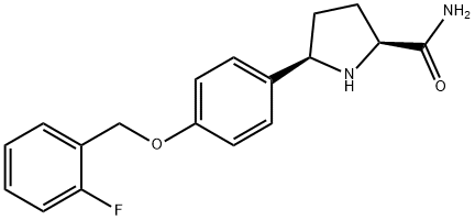 (2S,5R)-5-(4-((2-氟苄基)氧基)苯基)吡咯烷-2-甲酰胺 结构式