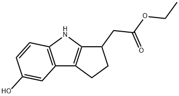 2-(7-羟基-1,2,3,4-四氢环戊并[B]吲哚-3-基)乙酸乙酯 结构式