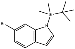 6-溴-1-(叔丁基二甲基硅烷基)吲哚 结构式
