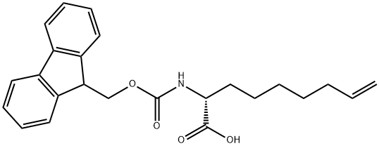 (2R)-2-N-芴甲氧羰基氨基-9-癸烯酸 结构式