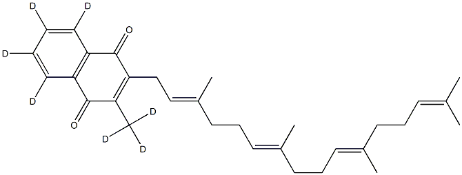 氘代甲萘醌-4-D7 结构式