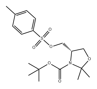 (S)-N-BOC-2,2-二甲基-4-(甲苯磺酰氧基甲基)恶唑烷 结构式