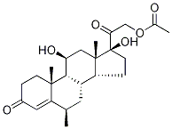 6α-甲基氢化可的松21-乙酸酯 结构式