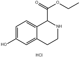 6-羟基-1,2,3,4-四氢异喹啉-1-羧酸乙酯盐酸盐 结构式