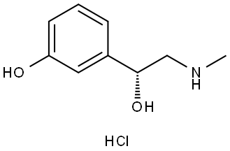 (R)-盐酸去氧肾上腺素 结构式