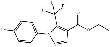 1-(4-氟苯基)-5-(三氟甲基)-1H-吡唑-4-羧酸乙酯 结构式