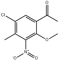 5-氯-2-甲氧基-4-甲基-3-硝基苯乙酮 结构式