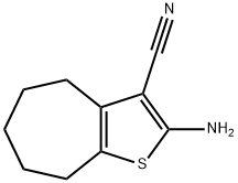 2-氨基-5,6,7,8-四氢-4H-环庚并[B]噻吩-3-腈 结构式