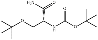 (S)-(1-氨基-3-(叔丁氧基)-1-氧代丙烷-2-基)氨基甲酸叔丁酯 结构式