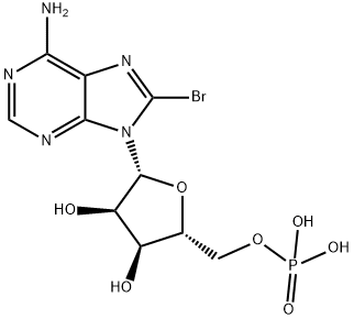 8-溴腺苷5'-单磷酸 结构式
