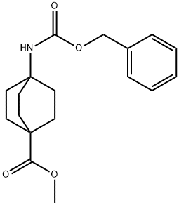 4-CBZ-氨基-二环[2.2.2]辛烷-1羧酸甲酯 结构式