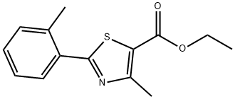 4-甲基-2-(邻甲苯基)噻唑-5-羧酸乙酯 结构式